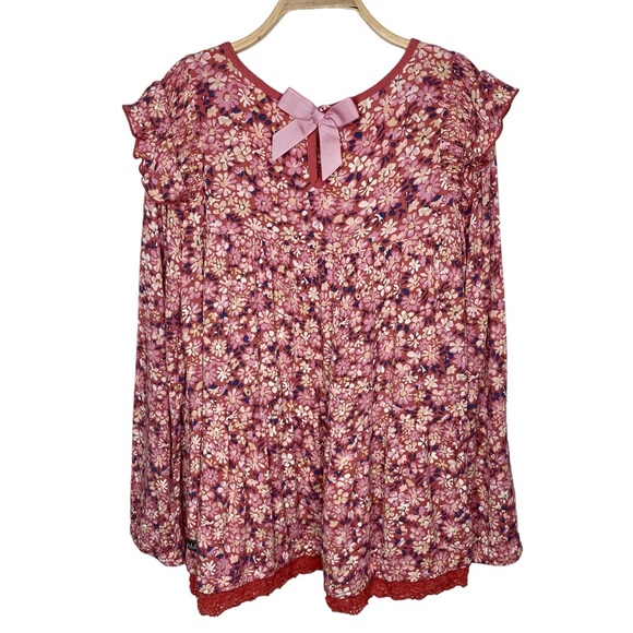 Matilda Jane Just Imagine Alma Floral Ruffle Top - Picture 3 of 10